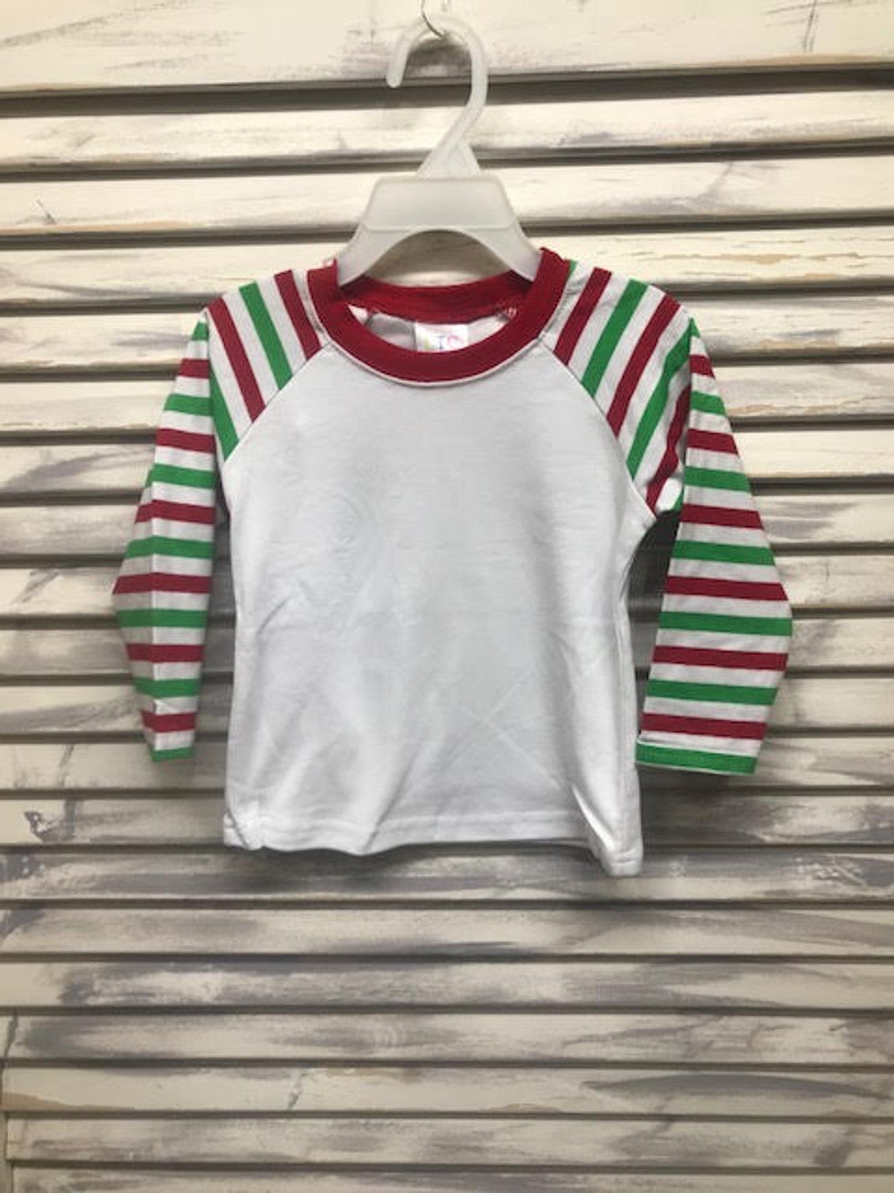 Long Sleeve Raglan Shirt (Stripes)