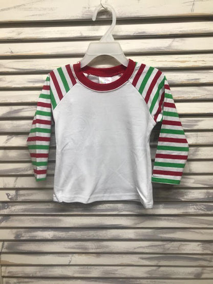 Long Sleeve Raglan Shirt (Stripes)