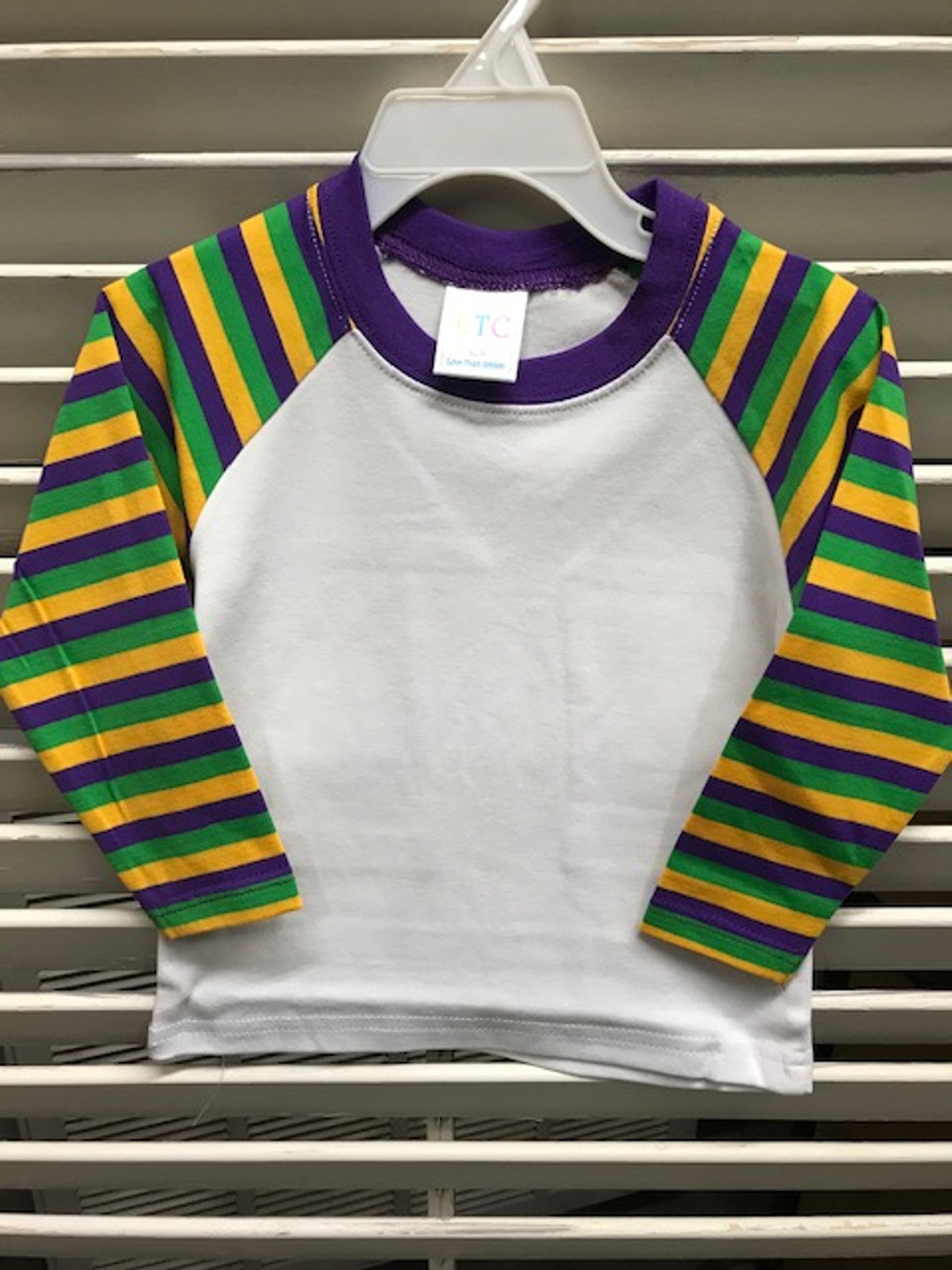 PREORDER Long Sleeve Raglan Shirt (Stripes)