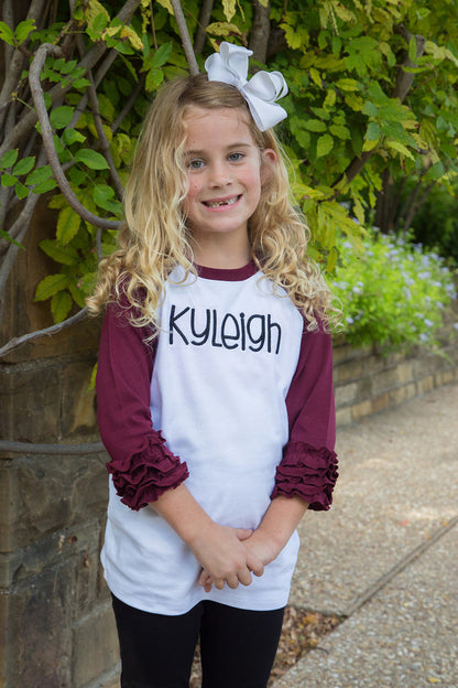 Ruffle Raglan Shirt 1