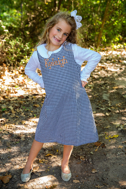 SALE Maroon Gingham Jumper