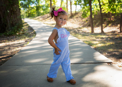 Gingham Girls Ruffle Longall