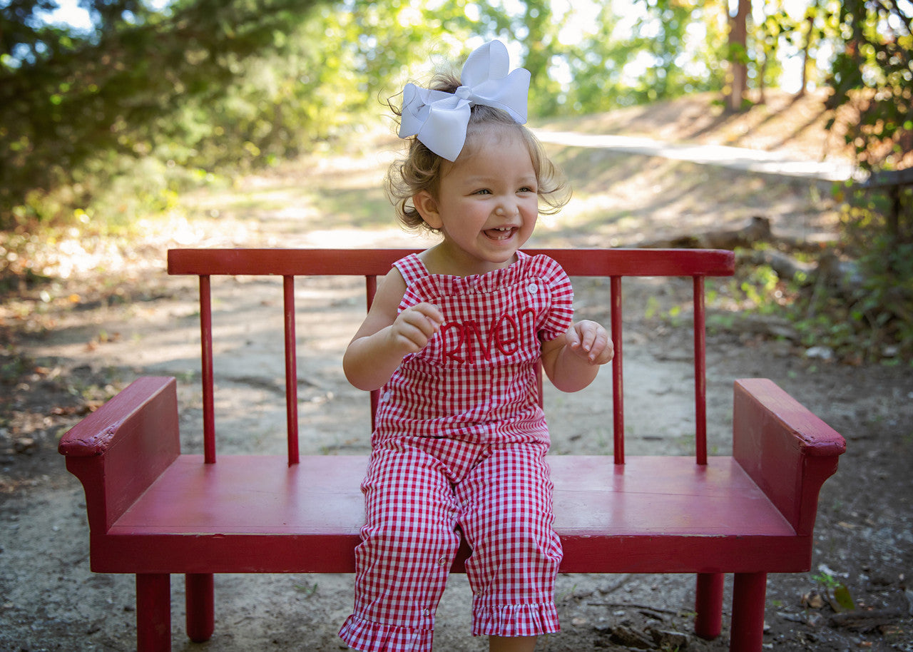 Gingham Girls Ruffle Longall