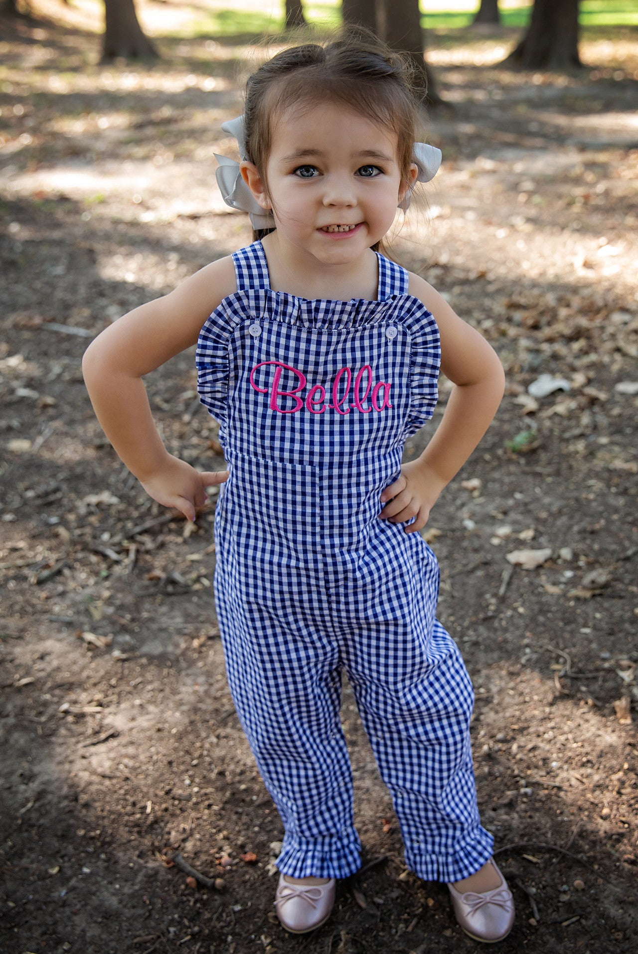 Gingham Girls Ruffle Longall