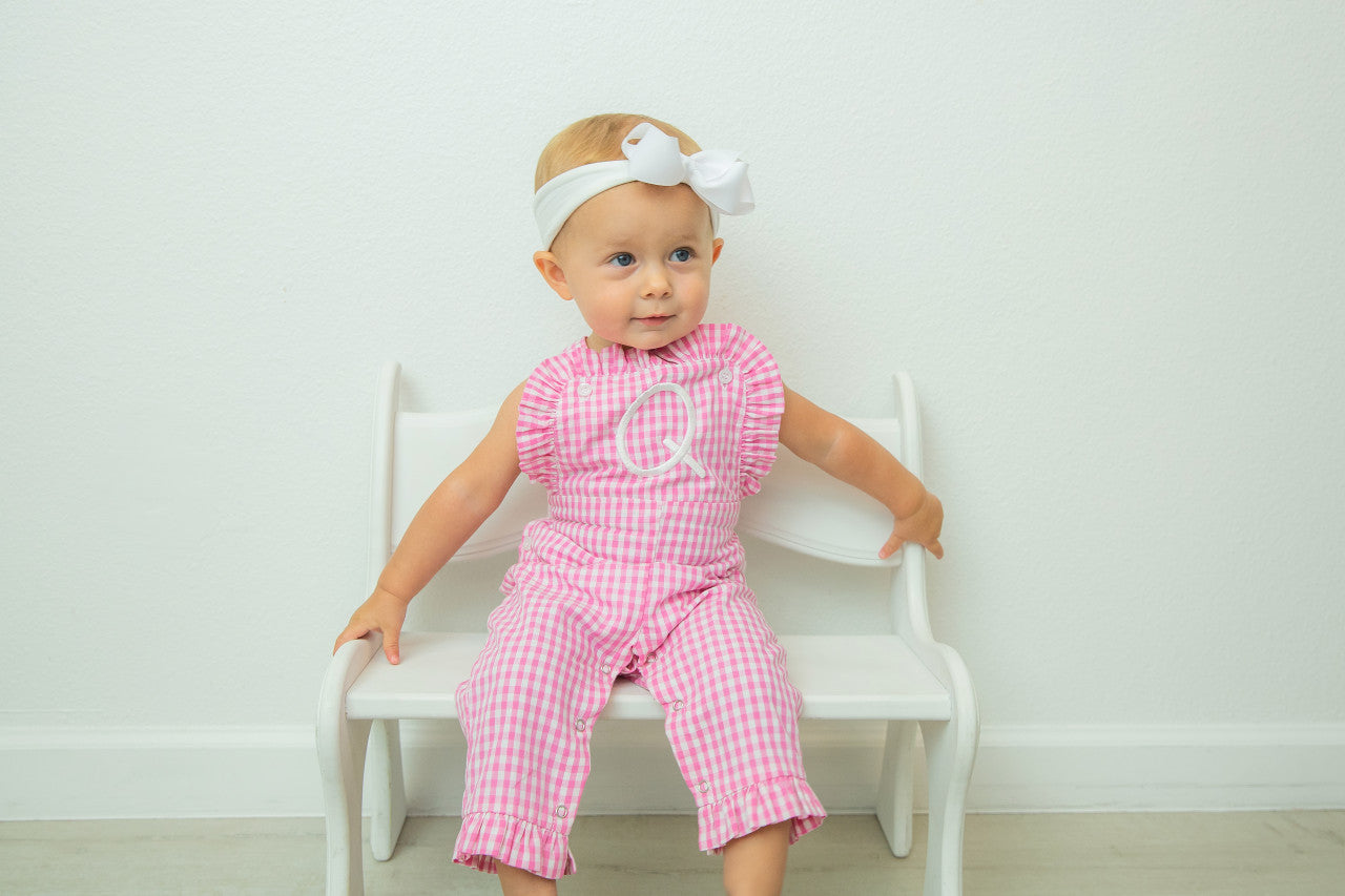 Gingham Girls Ruffle Longall