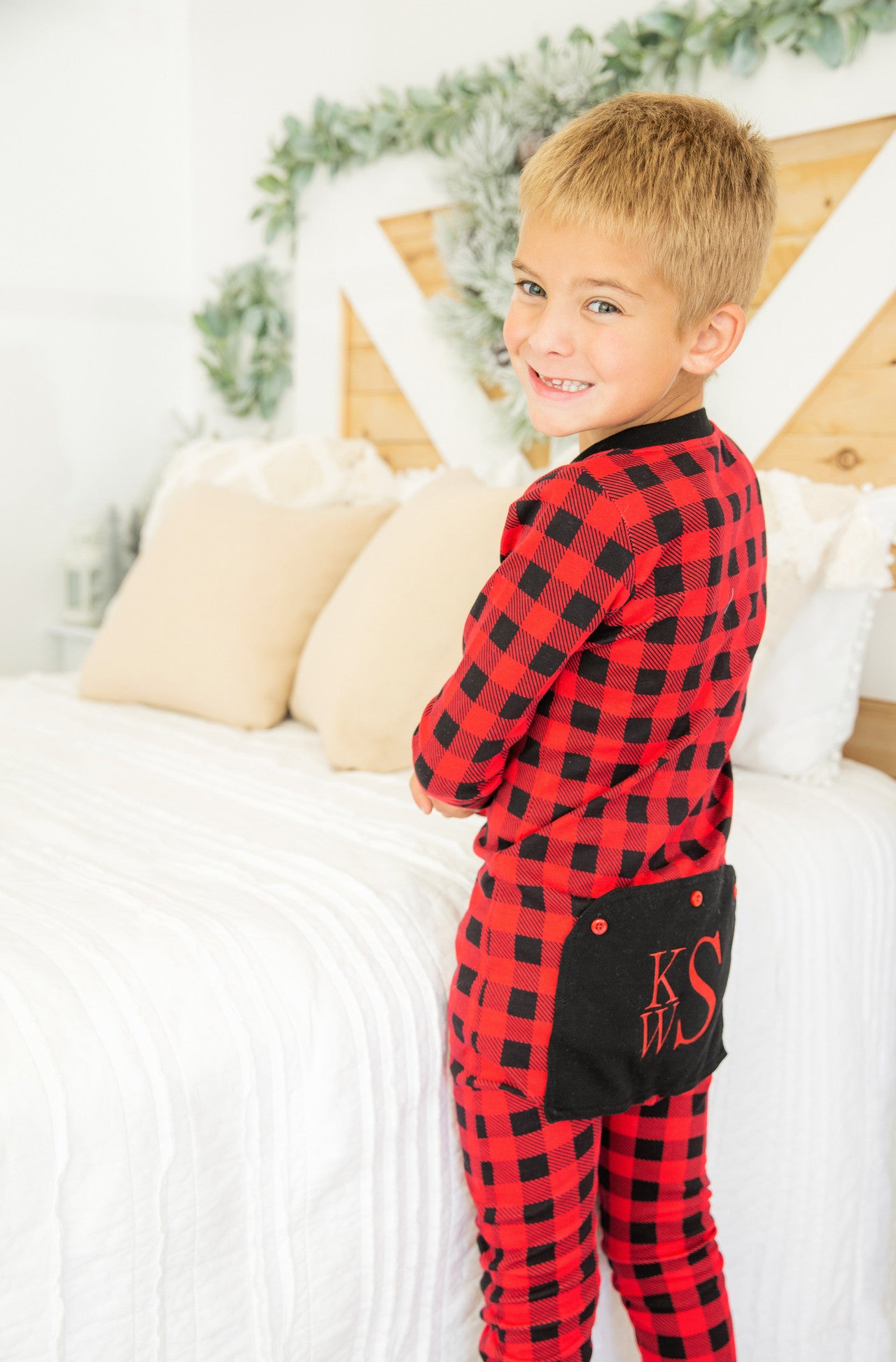 Unisex Faux Butt Flap Christmas Jammies-Patterns (Miller Collection)