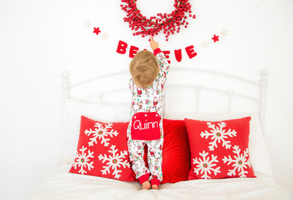 Unisex Faux Butt Flap Christmas Jammies-Patterns (Miller Collection)