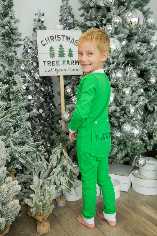 PREORDER Unisex Faux Butt Flap Christmas Jammies-Basics (Miller Collection)