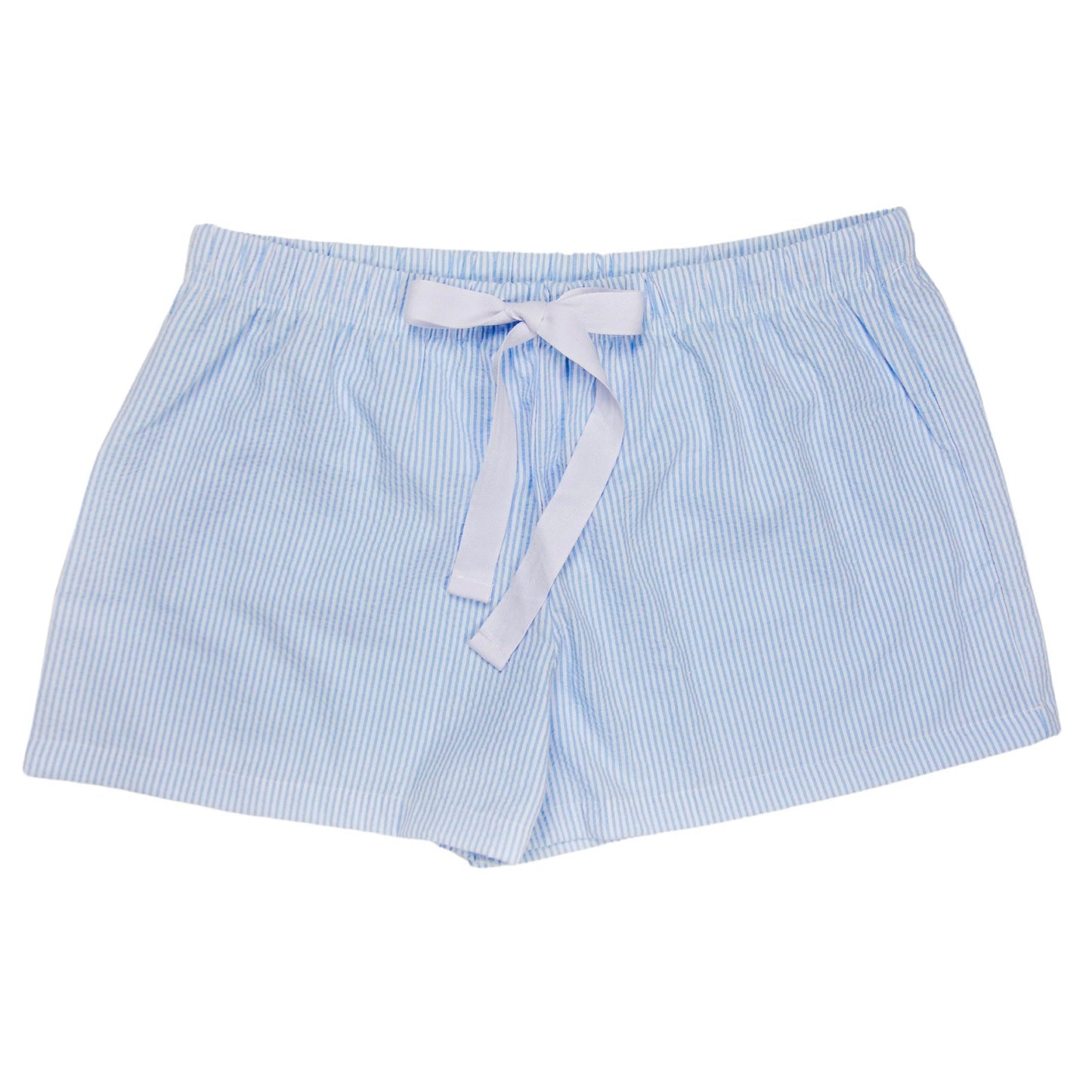 Women's Seersucker Lounge Shorts (straight leg) -Miller Collection