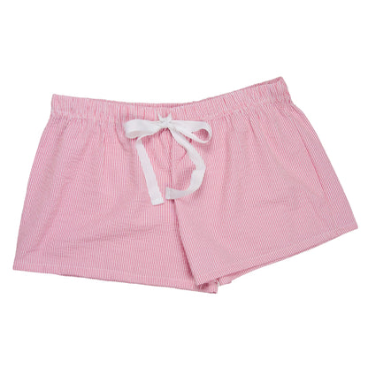 Women's Seersucker Lounge Shorts (straight leg) -Miller Collection