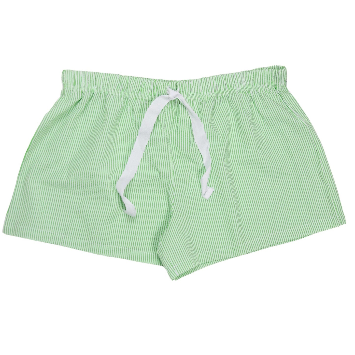 Women's Seersucker Lounge Shorts (straight leg) -Miller Collection