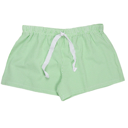 Women's Seersucker Lounge Shorts (straight leg) -Miller Collection