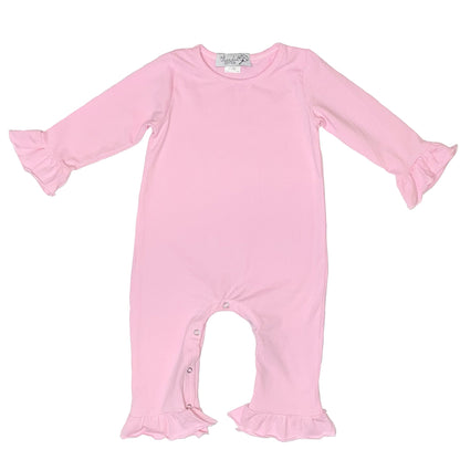 Girl Long Sleeve Ruffle Romper (95% Cotton)